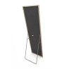 Lustro podłogowe ZJ-02 czarne, wolnostojące, stojące na metalowej podstawie, duże czarne piano w ramie drewnianej 165x50 cm.