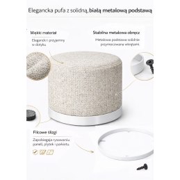 Pufa LUX elegancka podstawa metalowa
