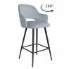 Hoker obrotowy barowy Milano BL06 – czarna podstawa, elegancja