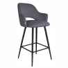 Hoker obrotowy barowy Milano BL14 – czarna podstawa, elegancja