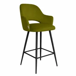 Hoker obrotowy barowy Milano BL75 – czarna podstawa, elegancja