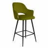 Hoker obrotowy barowy Milano BL75 – czarna podstawa, elegancja