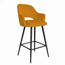 Hoker obrotowy barowy Milano MG15 – czarna podstawa, elegancja