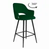 Hoker obrotowy barowy Milano MG25 – czarna podstawa, elegancja
