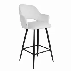 Hoker obrotowy barowy Milano MG39 – czarna podstawa, elegancja