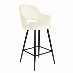 Hoker obrotowy barowy Milano MG50 – czarna podstawa, elegancja