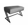 Ławka ZETA LOFT MG17 – elegancka pufa i podnóżek metalowy