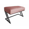 Ławka ZETA LOFT MG58 – elegancka pufa i podnóżek metalowy