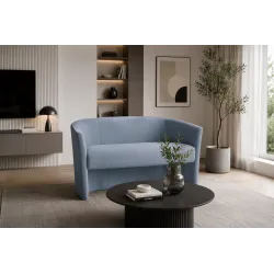 Sofa biurowa CLUB Welur BL06 ATOS – elegancka sofa z weluru do biura, recepcji i poczekalni