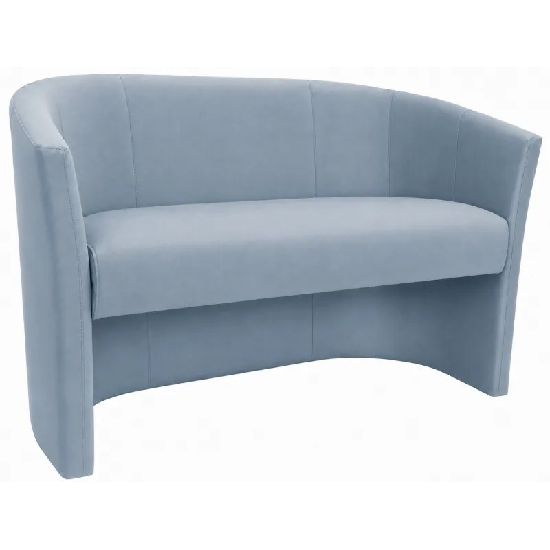 Sofa biurowa CLUB Welur BL06 ATOS – elegancka sofa z weluru do biura, recepcji i poczekalni