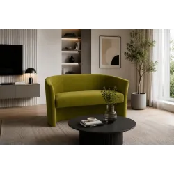 Sofa biurowa CLUB Welur BL75 ATOS – elegancka sofa z weluru do biura, recepcji i poczekalni