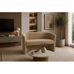 Sofa biurowa CLUB Welur MG06 ATOS – elegancka sofa z weluru do biura, recepcji i poczekalni