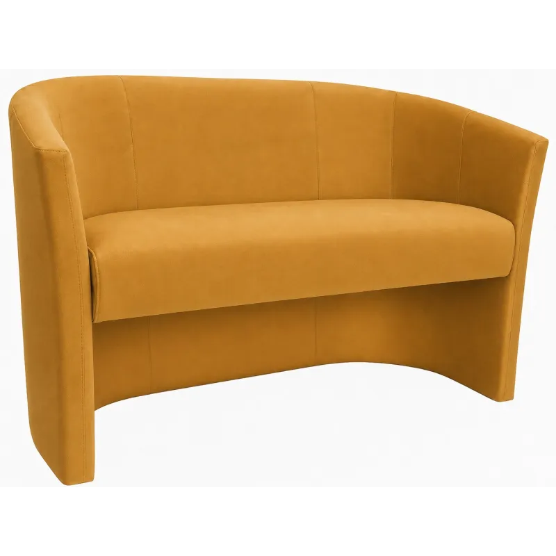 Sofa biurowa CLUB Welur MG15 ATOS – elegancka sofa z weluru do biura, recepcji i poczekalni