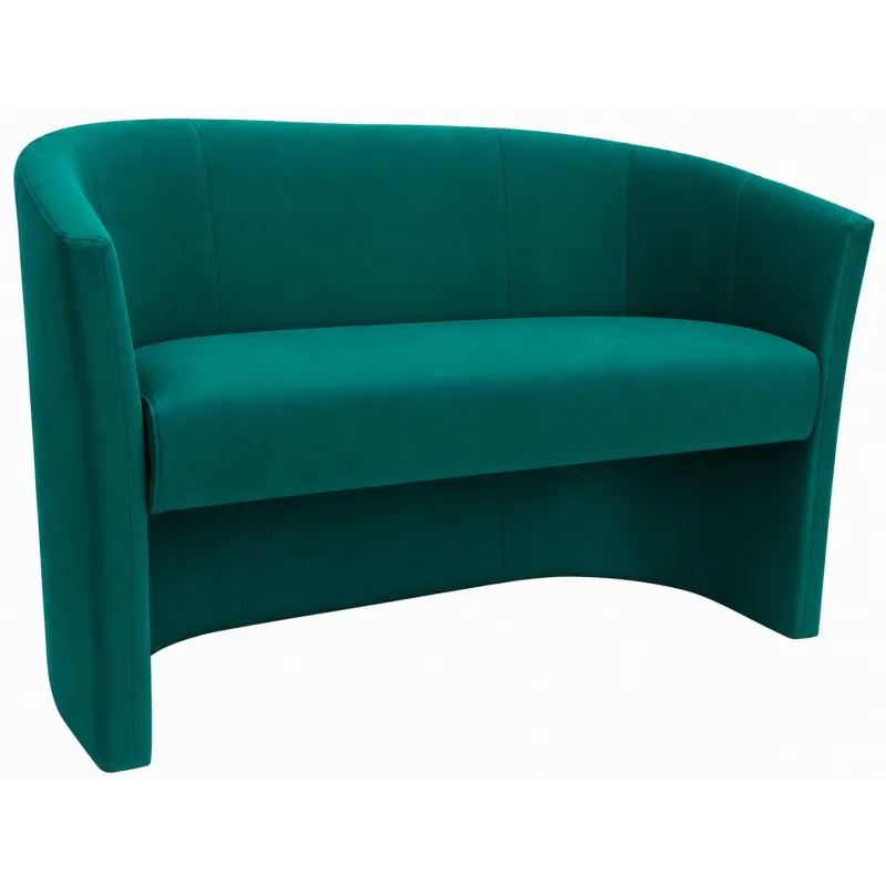 Sofa biurowa CLUB Welur MG20 ATOS – elegancka sofa z weluru do biura, recepcji i poczekalni