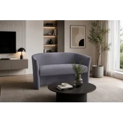 Sofa biurowa CLUB Welur ATOS – elegancka sofa z weluru do biura, recepcji i poczekalni