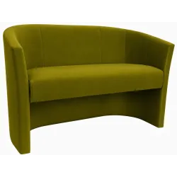 Sofa biurowa CLUB Welur ATOS – elegancka sofa z weluru do biura, recepcji i poczekalni