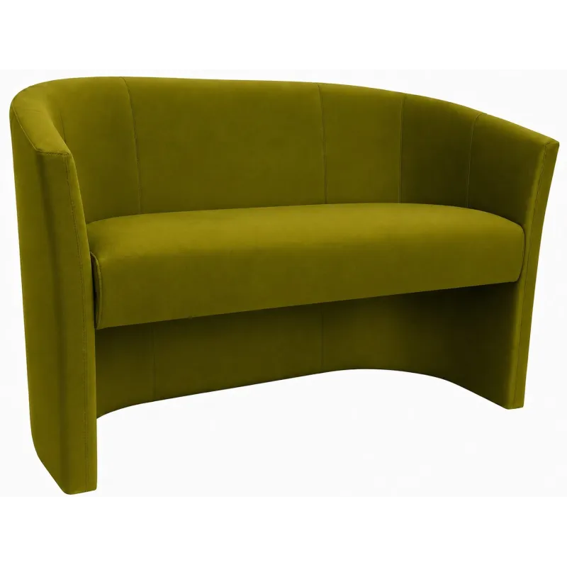 Sofa biurowa CLUB Welur ATOS – elegancka sofa z weluru do biura, recepcji i poczekalni