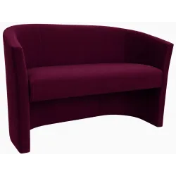 Sofa biurowa CLUB Welur ATOS – elegancka sofa z weluru do biura, recepcji i poczekalni