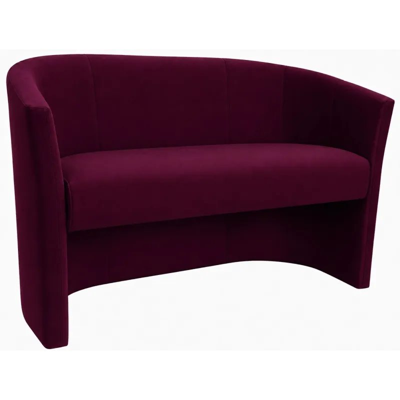 Sofa biurowa CLUB Welur ATOS – elegancka sofa z weluru do biura, recepcji i poczekalni