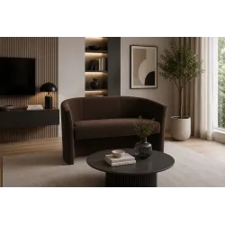 Sofa biurowa CLUB Welur ATOS – elegancka sofa z weluru do biura, recepcji i poczekalni
