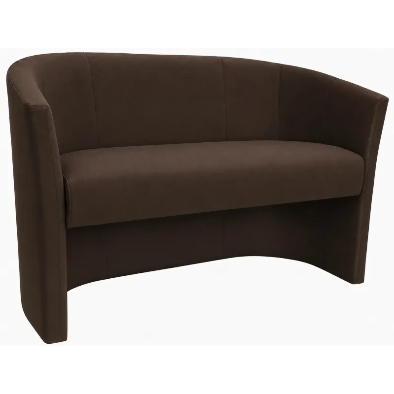 Sofa biurowa CLUB Welur ATOS – elegancka sofa z weluru do biura, recepcji i poczekalni