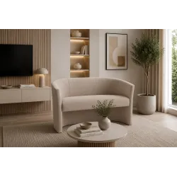 Sofa biurowa CLUB Welur ATOS – elegancka sofa z weluru do biura, recepcji i poczekalni