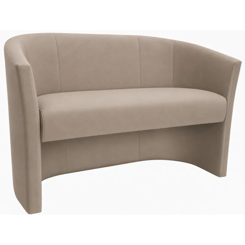 Sofa biurowa CLUB Welur ATOS – elegancka sofa z weluru do biura, recepcji i poczekalni