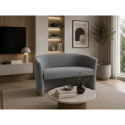 Sofa biurowa CLUB Welur ATOS – elegancka sofa z weluru do biura, recepcji i poczekalni
