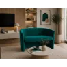 Sofa biurowa CLUB Welur ATOS – elegancka sofa z weluru do biura, recepcji i poczekalni