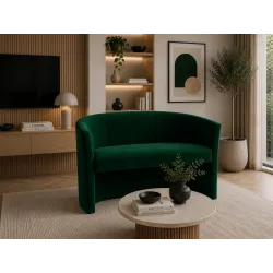 Sofa biurowa CLUB Welur ATOS – elegancka sofa z weluru do biura, recepcji i poczekalni