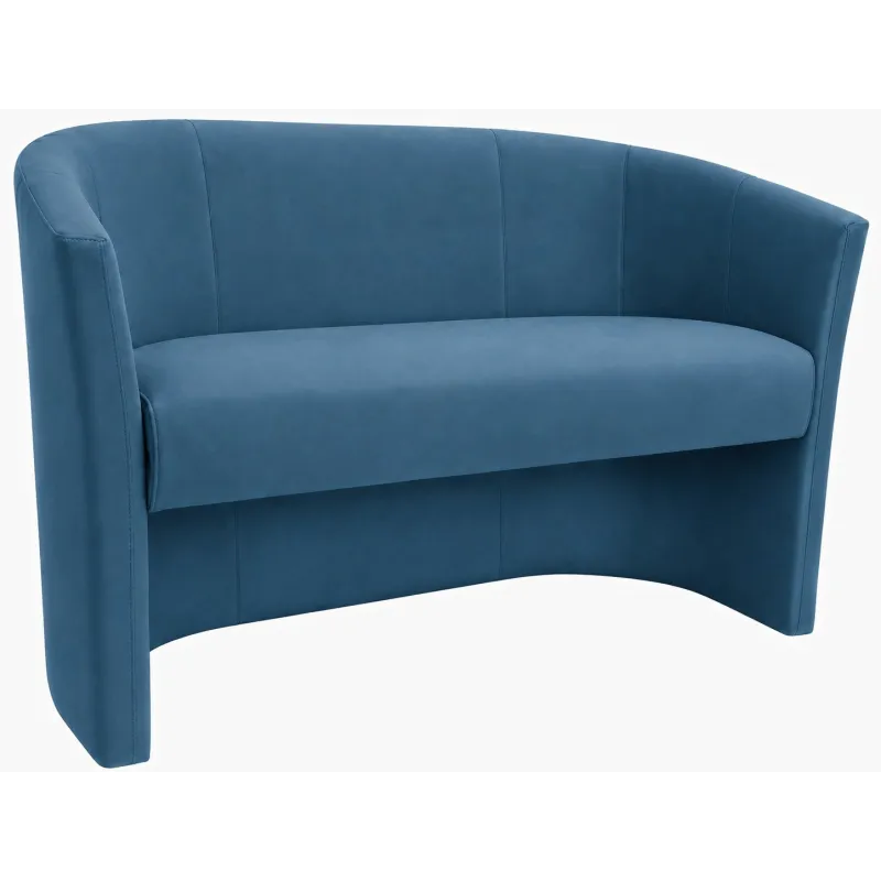 Sofa biurowa CLUB Welur ATOS – elegancka sofa z weluru do biura, recepcji i poczekalni