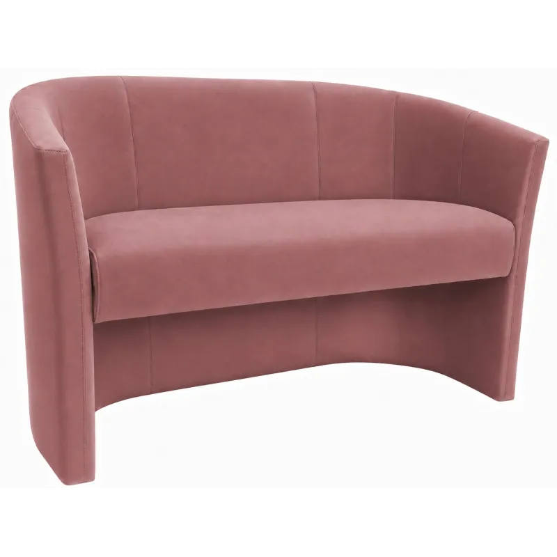Sofa biurowa CLUB Welur ATOS – elegancka sofa z weluru do biura, recepcji i poczekalni
