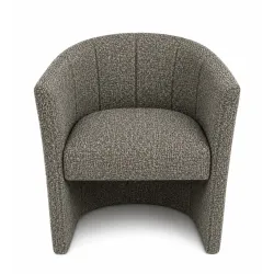 Fotel klubowy CLUB z podnóżkiem IMO 50 jasny szary