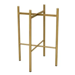 Hoker Pola MG15 – krzesło barowe ze złotą metalową podstawą