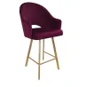 Hoker barowy Velvet MG02 ze złotą profilowaną podstawą