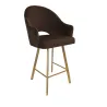 Hoker barowy Velvet MG05 ze złotą profilowaną podstawą