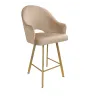 Hoker barowy Velvet MG06 ze złotą profilowaną podstawą