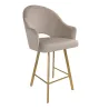 Hoker barowy Velvet MG09 ze złotą profilowaną podstawą