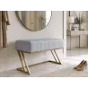 Ławka ZETA LOFT – elegancka pufa i podnóżek metalowy