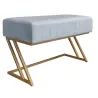 Ławka ZETA LOFT – elegancka pufa i podnóżek metalowy