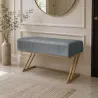 Ławka ZETA LOFT – elegancka pufa i podnóżek metalowy