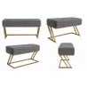Ławka ZETA LOFT – elegancka pufa i podnóżek metalowy