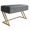 Ławka ZETA LOFT – elegancka pufa i podnóżek metalowy