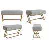 Ławka ZETA LOFT – elegancka pufa i podnóżek metalowy