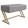 Ławka ZETA LOFT – elegancka pufa i podnóżek metalowy