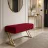 Ławka ZETA LOFT – elegancka pufa i podnóżek metalowy