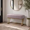 Ławka ZETA LOFT – elegancka pufa i podnóżek metalowy