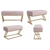Ławka ZETA LOFT – elegancka pufa i podnóżek metalowy