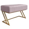 Ławka ZETA LOFT – elegancka pufa i podnóżek metalowy