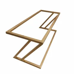 Ławka ZETA LOFT – elegancka pufa i podnóżek metalowy
